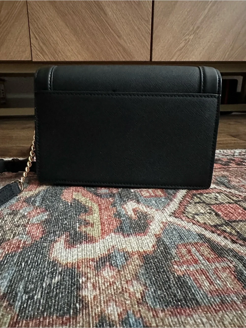 Michael Kors Black Crossbody with Gold Logo